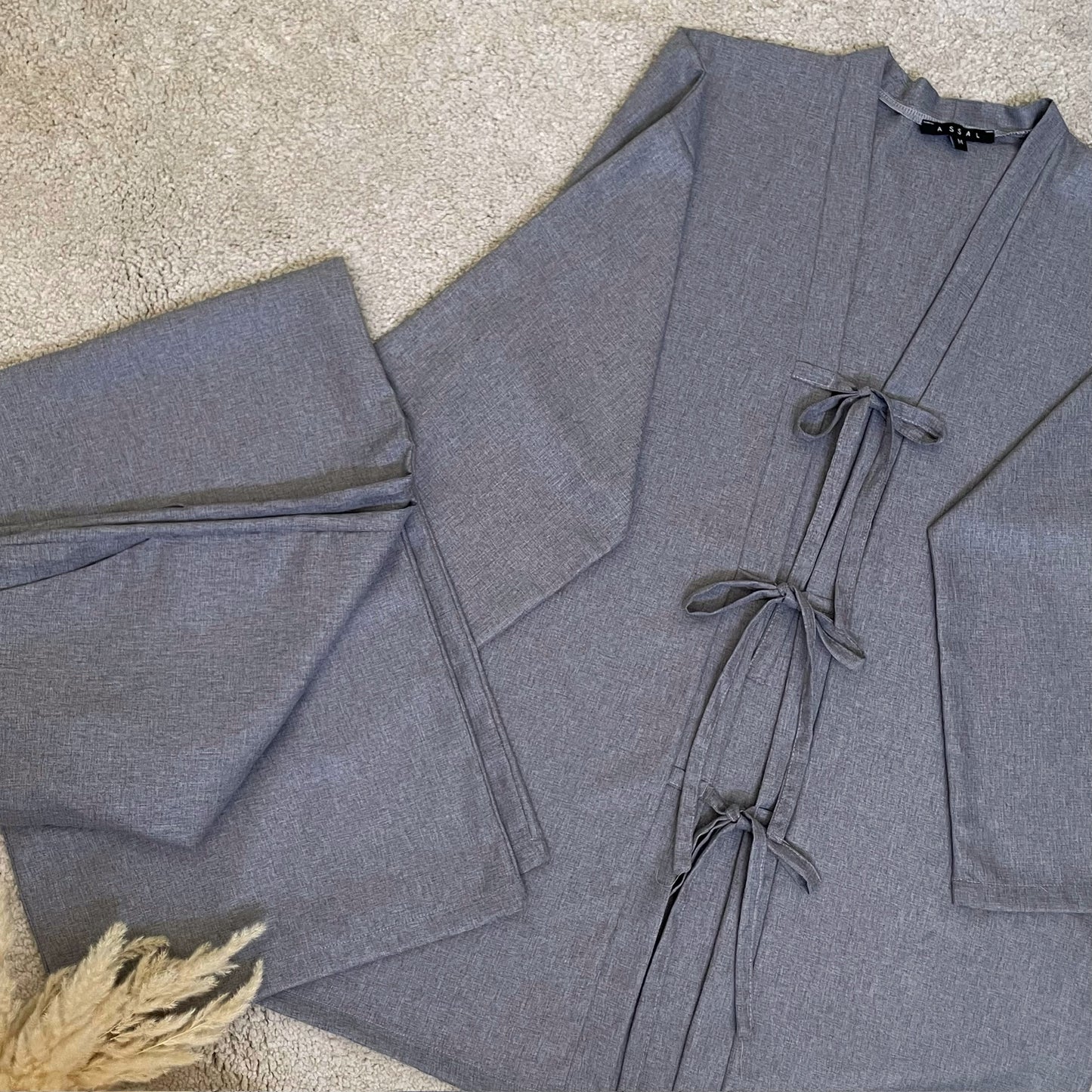 Ensemble femme en lin avec papillons